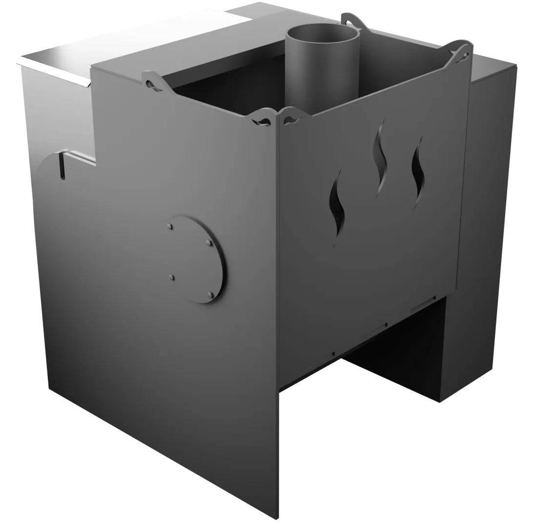 Печь Горыныч Мини, каменка с левой стороны, естественная система воздушного отопления фото в Уфе