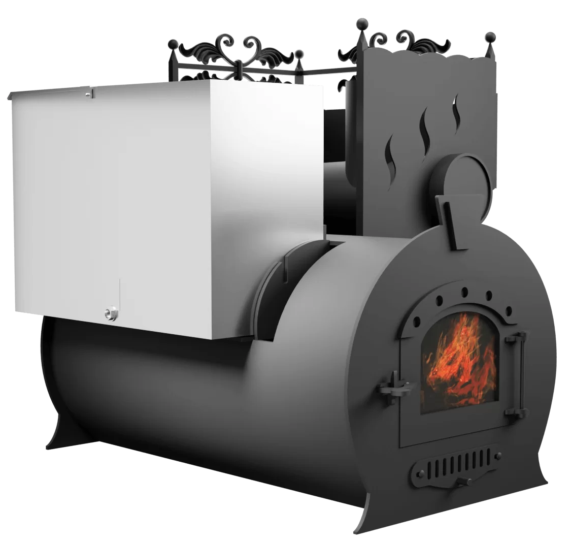 Печь Горыныч 3, каменка с правой стороны, малая дверь со стеклом фото в Уфе