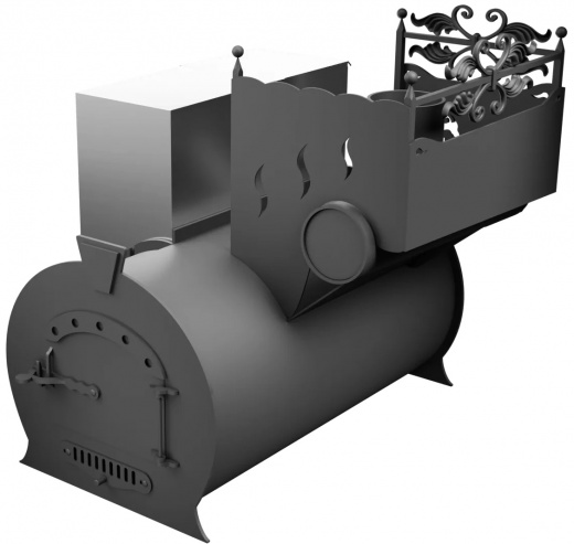 Печь Горыныч 3, каменка с правой стороны фото в Уфе