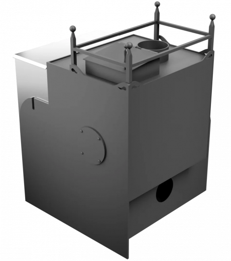 Печь Горыныч Мини, каменка закрытая с левой стороны, система воздушного отопления фото в Уфе